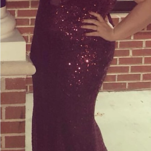 Elegant Red Sequin Gown